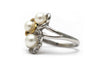 Pearls with Diamond Ring in 14KY and Sterling Silver