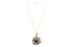 Golden Chocolate Cultured Tahitian Pearls Diamond Pendant 18KT Gold