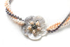 Flower Mother of Pearl with Multi-strand Freshwater Pearl Necklace