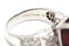 Tourmaline and Diamond Platinum Ring