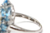 Blue Topaz and Pearl Ring in Sterling Silver