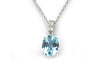 Blue Topaz Necklace in Sterling Silver
