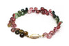 Natural Tourmaline Bracelet with 14K Yellow Gold Clasp