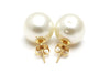 12.5mm South Sea Pearl Earrings in 14k Yellow Gold