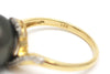 Tahitian Pearl and Diamond Ring in 14k Yellow Gold