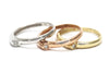 3-PC Diamond Ring Set in 14k Yellow Gold, Rose Gold and White Gold