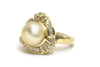 Diamond and South Sea Pearl Ring in 14k Yellow Gold