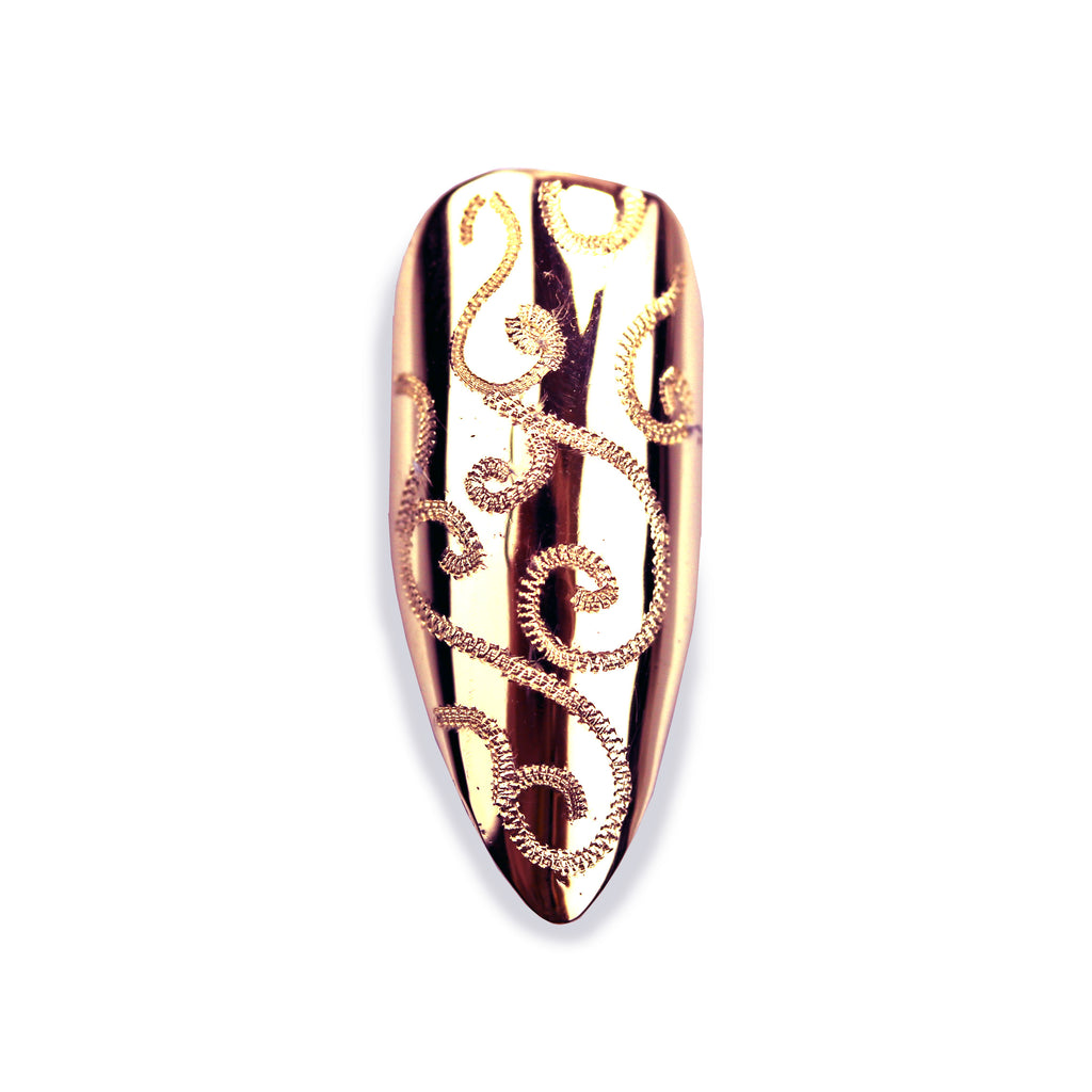 Amelia Long Pointy Rose Gold Nail