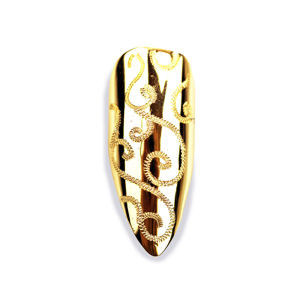 Amelia Long Pointy Yellow Gold Nail