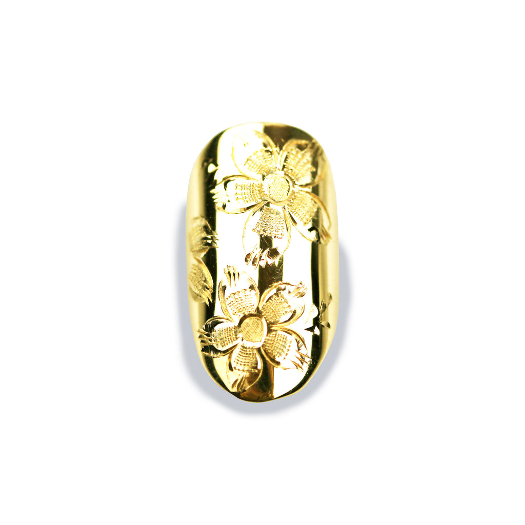 Anemone Round Yellow Gold Nail