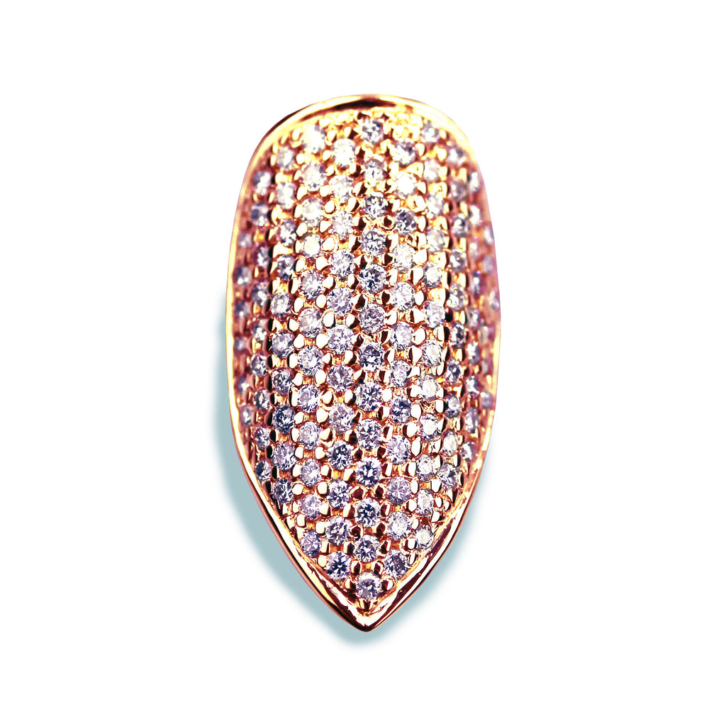 Blakely Pointy Diamond Rose Gold Nail