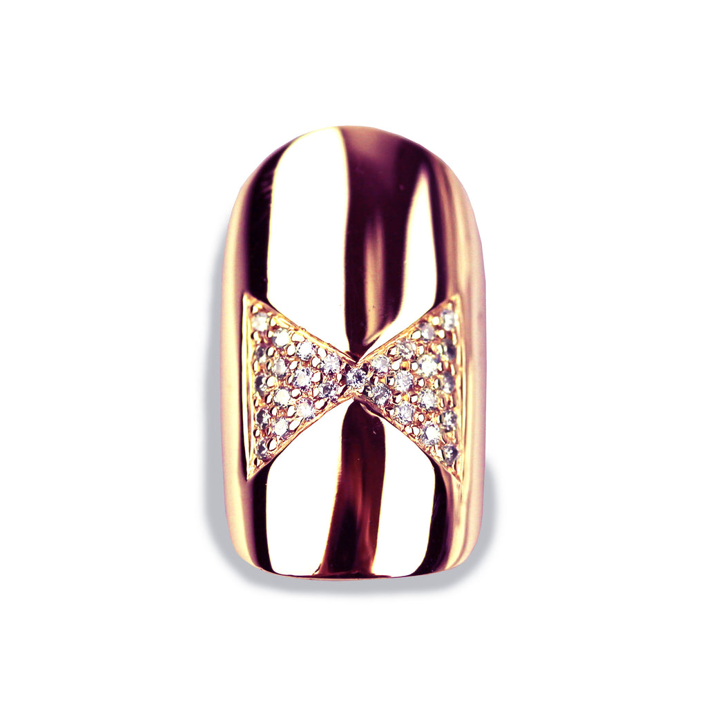 Brooke Square Diamond Rose Gold Nail