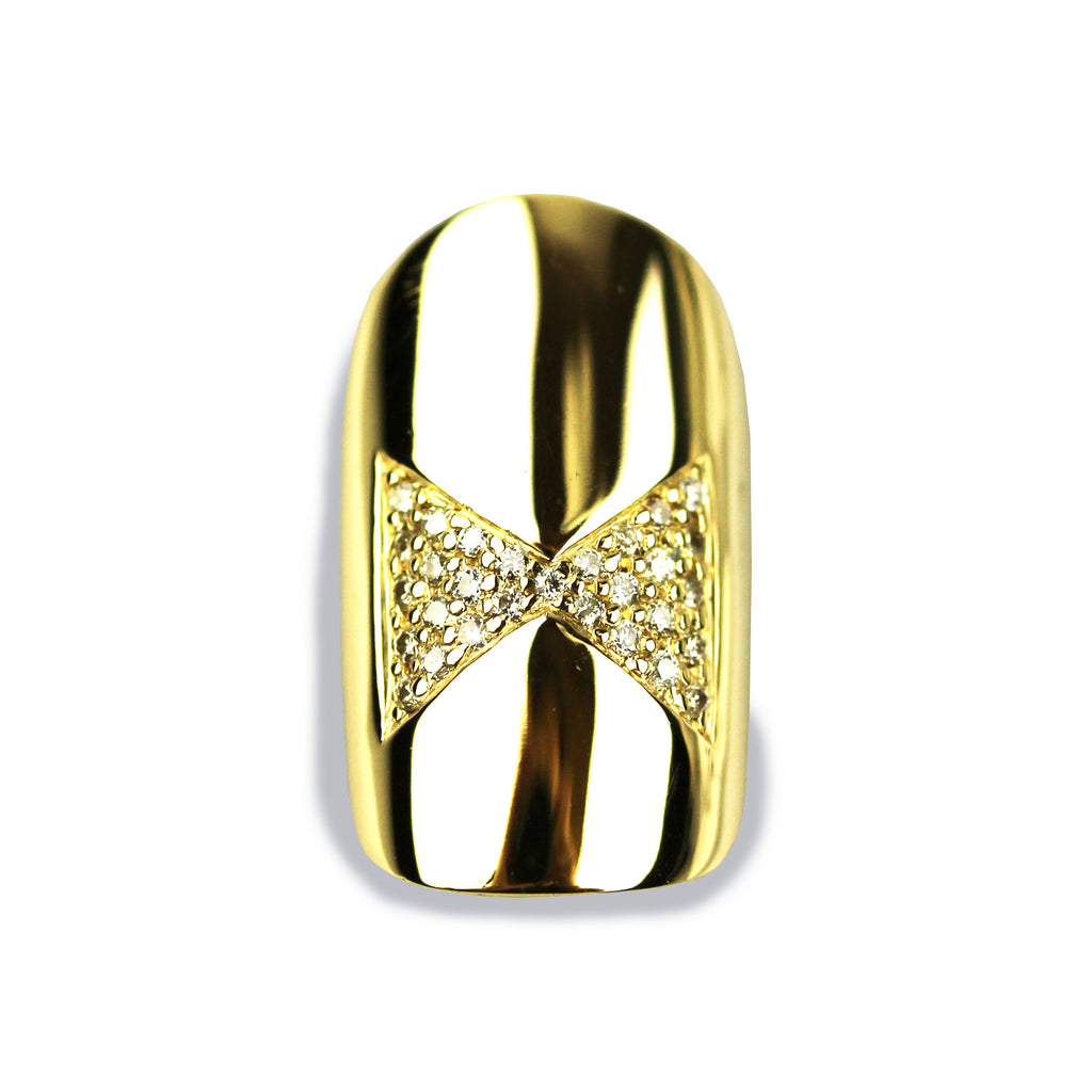 Brooke Square Diamond Yellow Gold Nail