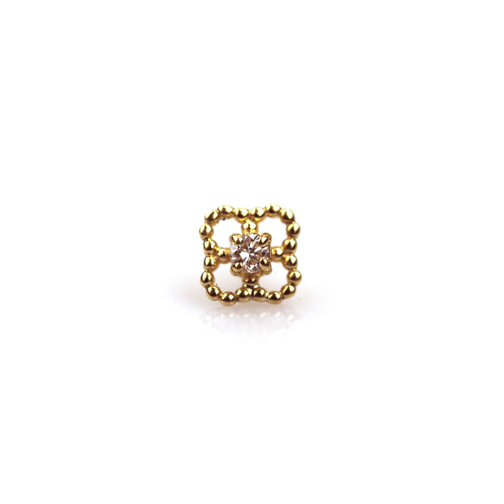 Carolina Diamond Yellow Gold Nail Stud