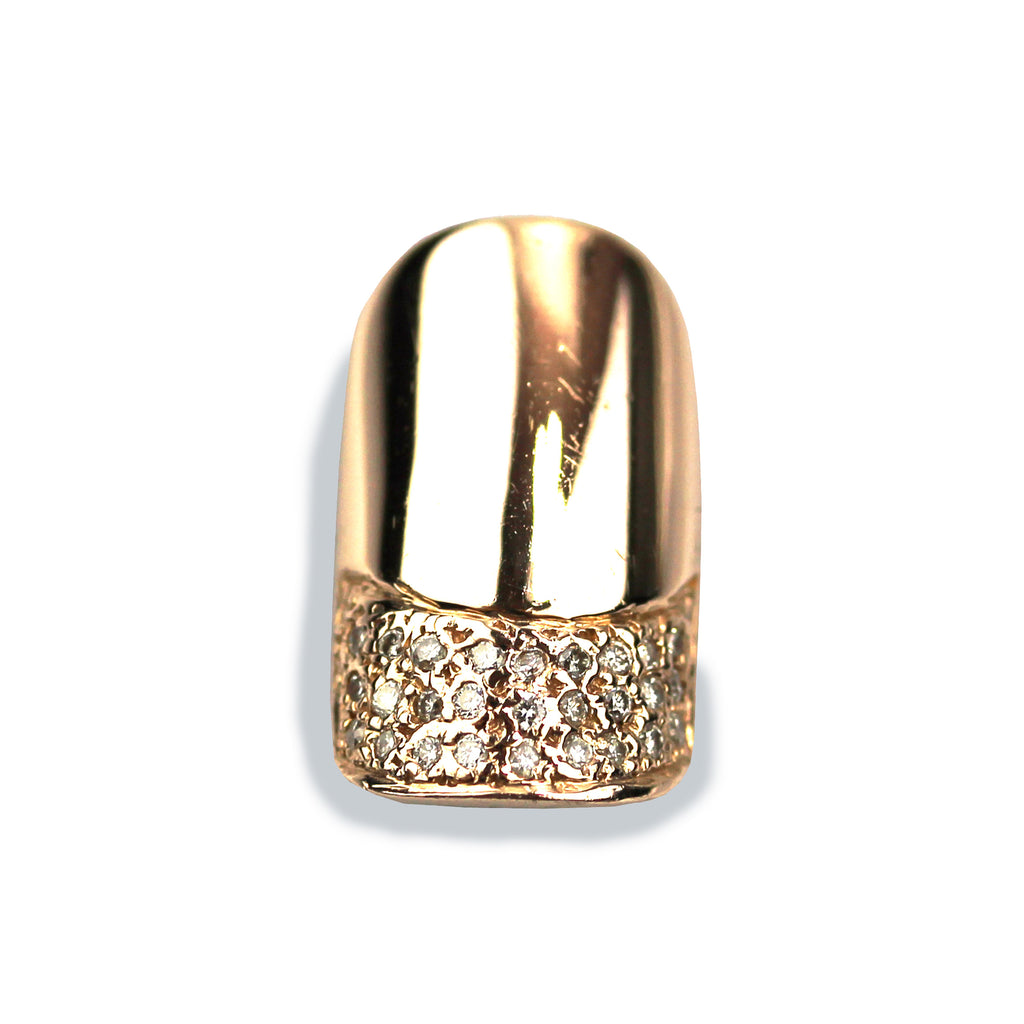 Charlotte Square Diamond Rose Gold Nail