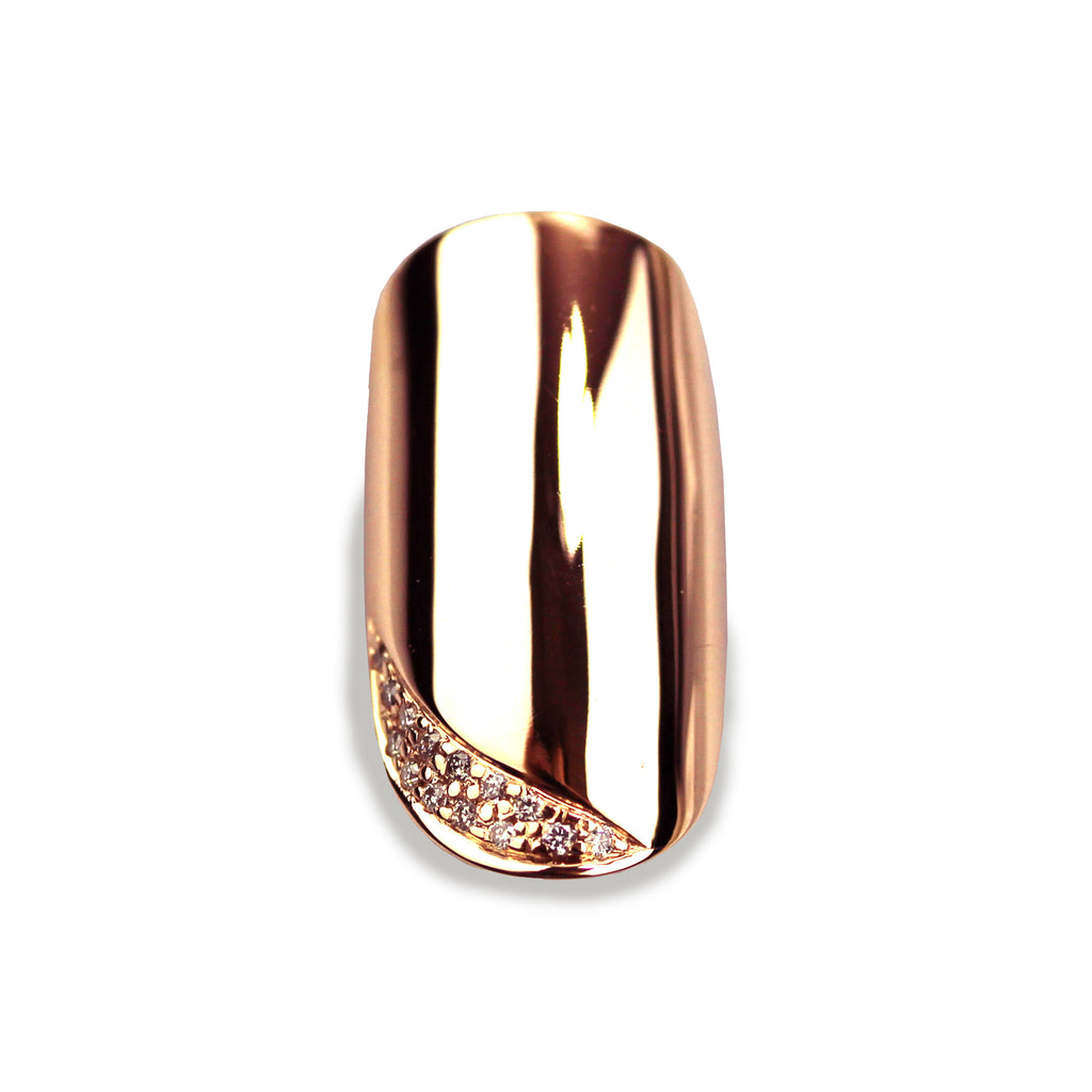 Ciara Round Diamond Rose Gold Nail