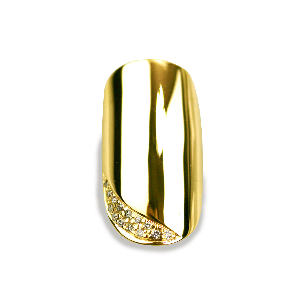 Ciara Round Diamond Yellow Gold Nail