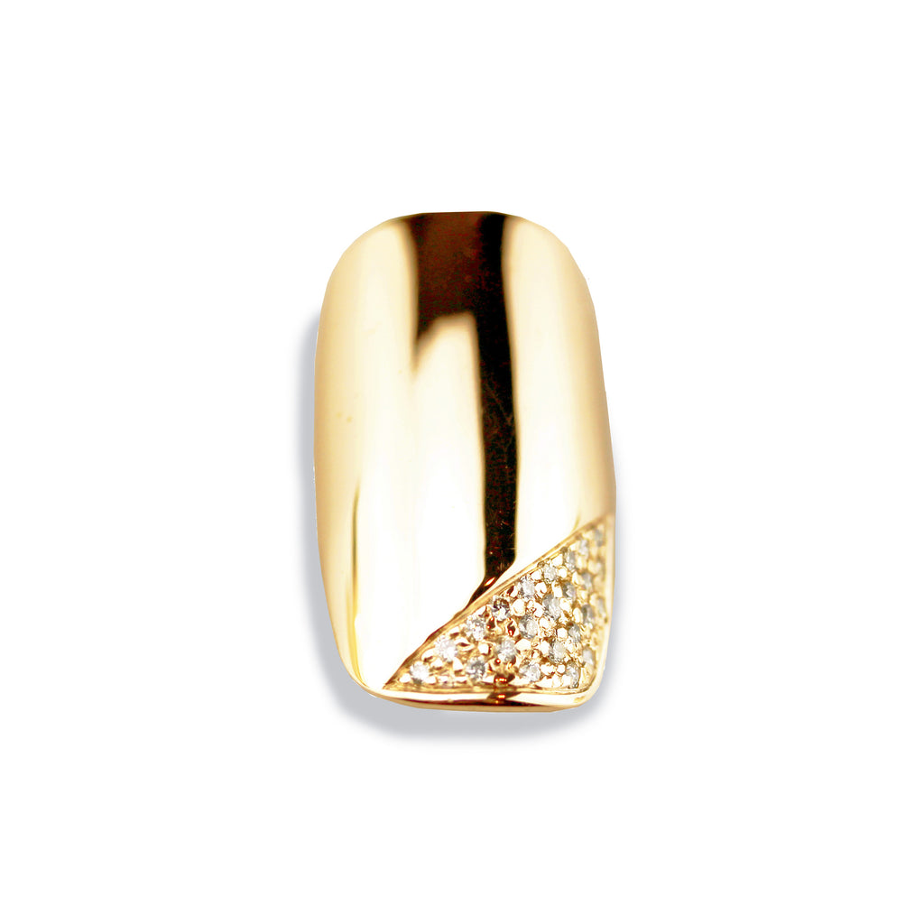 Corina Square Diamond Yellow Gold Nail