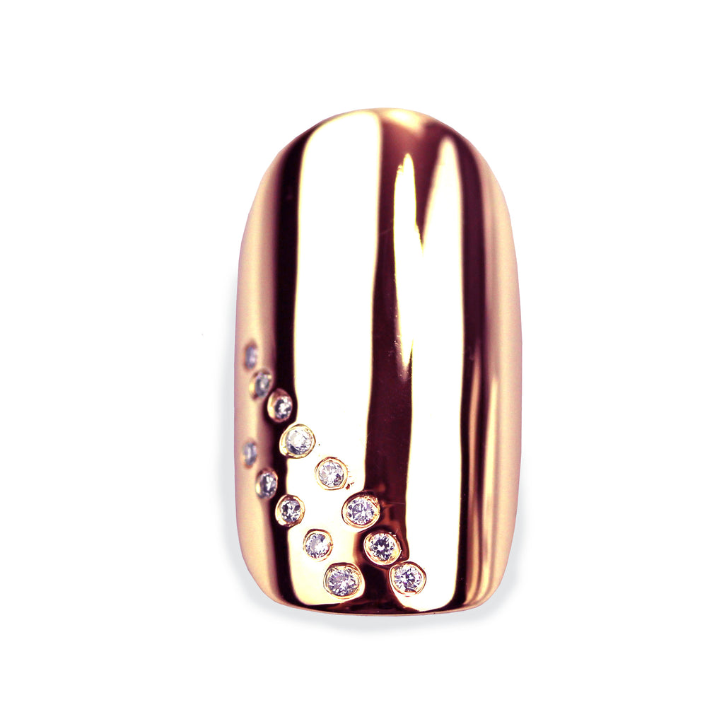 Daniela Square Diamond Rose Gold Nail