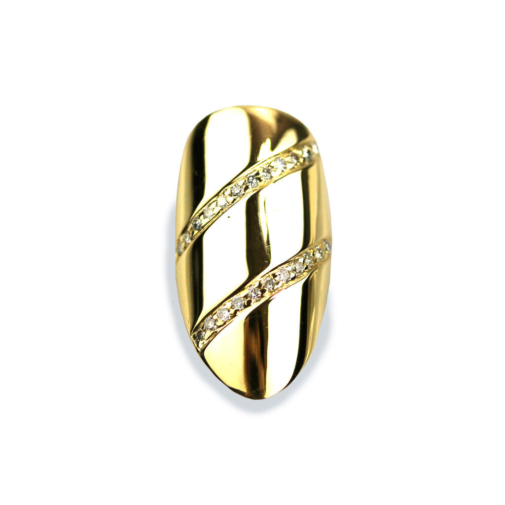 Dillen Pointy Diamond Yellow Gold Nail