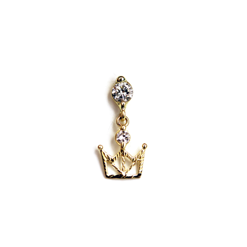 Quinn Diamond Yellow Gold Nail Stud