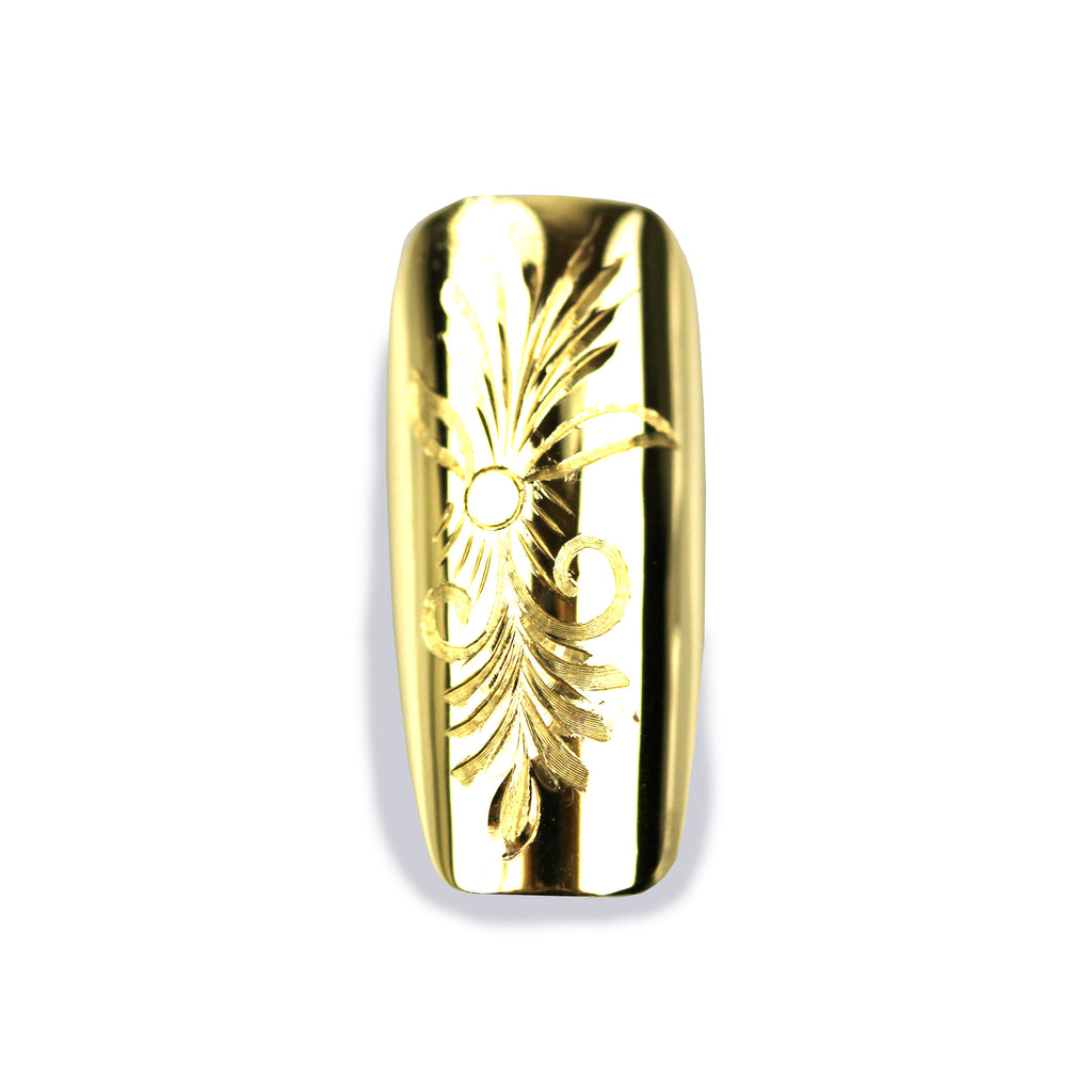Florence Long Square Yellow Gold Nail