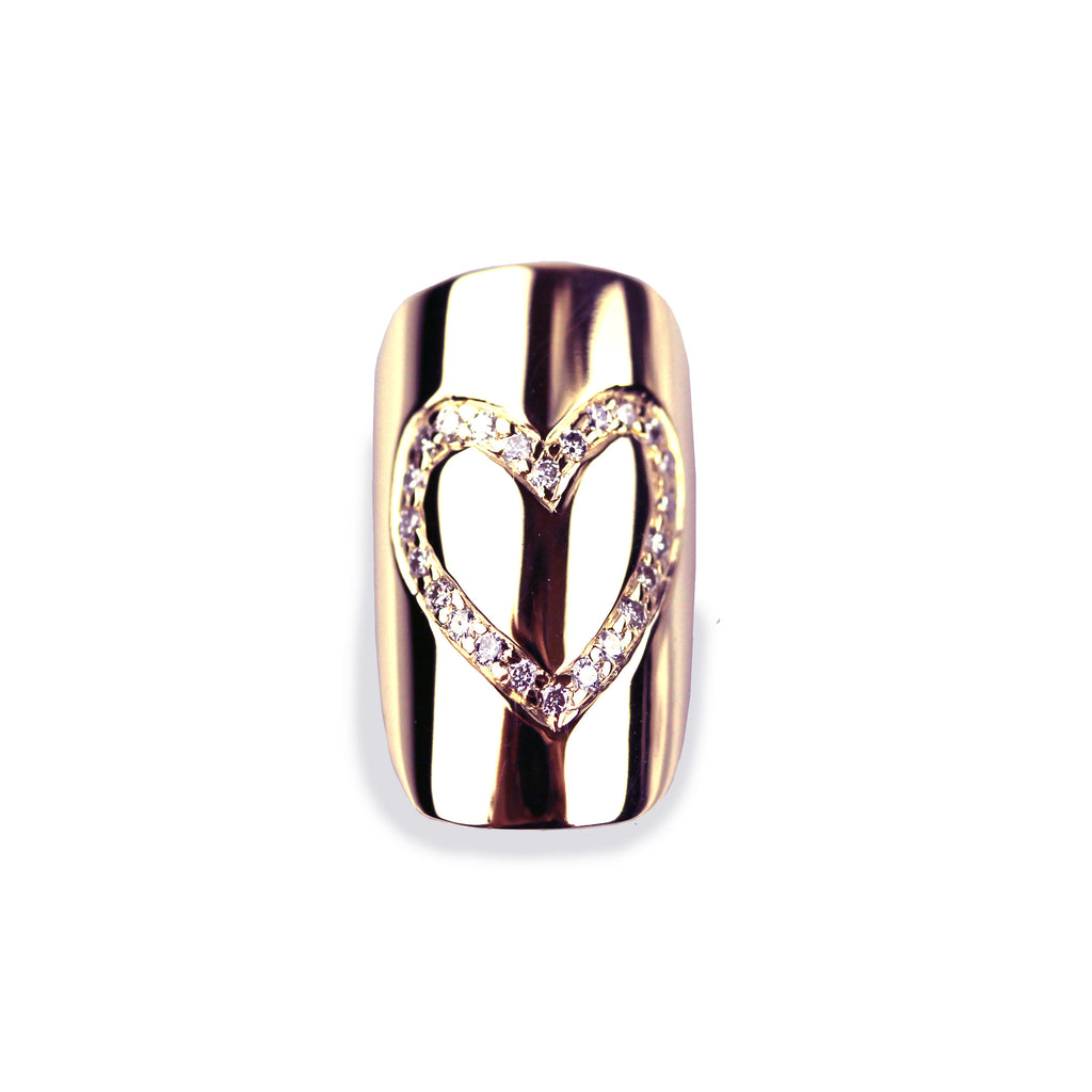 Helena Square Diamond Rose Gold Nail