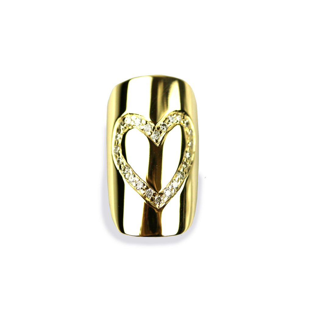 Helena Square Diamond Yellow Gold Nail