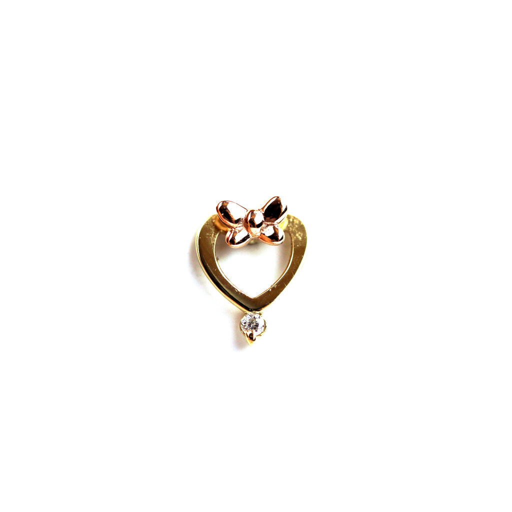 Lulu Diamond Yellow Gold Nail Stud
