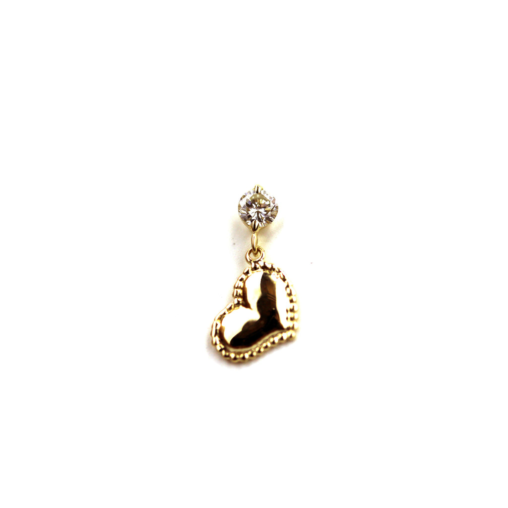 Mia Diamond Yellow Gold Nail Stud