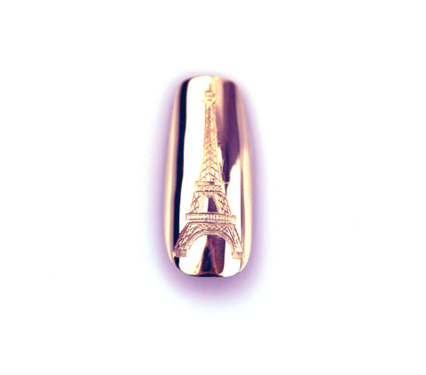 Paris Long Square Rose Gold Nail