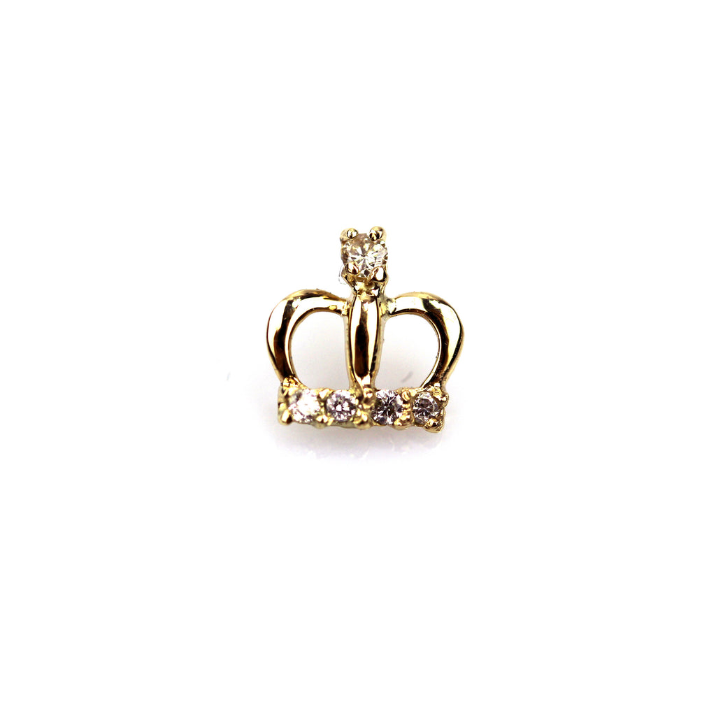 Princess Diamond Yellow Gold Nail Stud