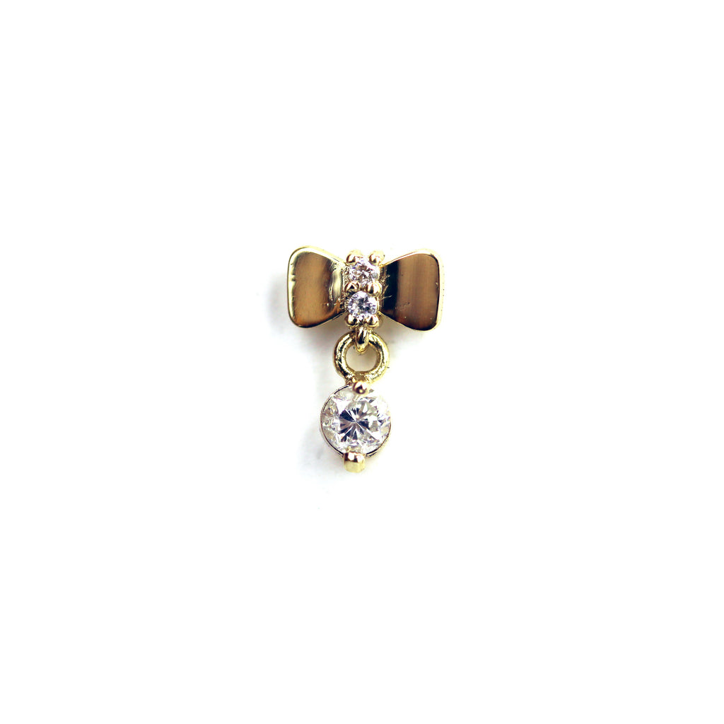 Robin Diamond Yellow Gold Nail Stud