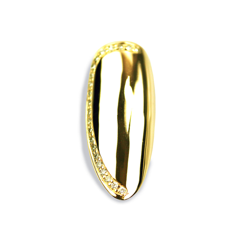 Sadie Long Pointy Diamond Yellow Gold Nail