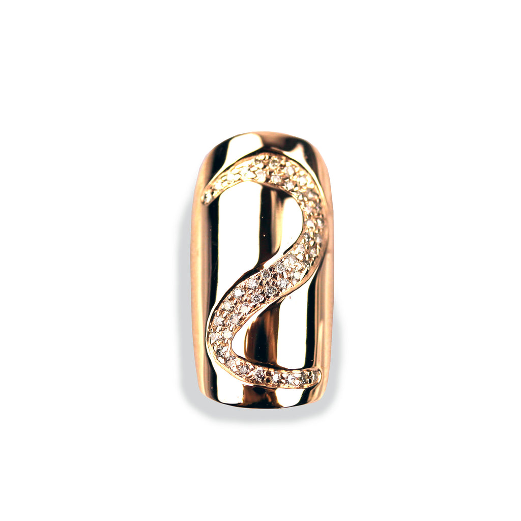 Salma Round Diamond Rose Gold Nail