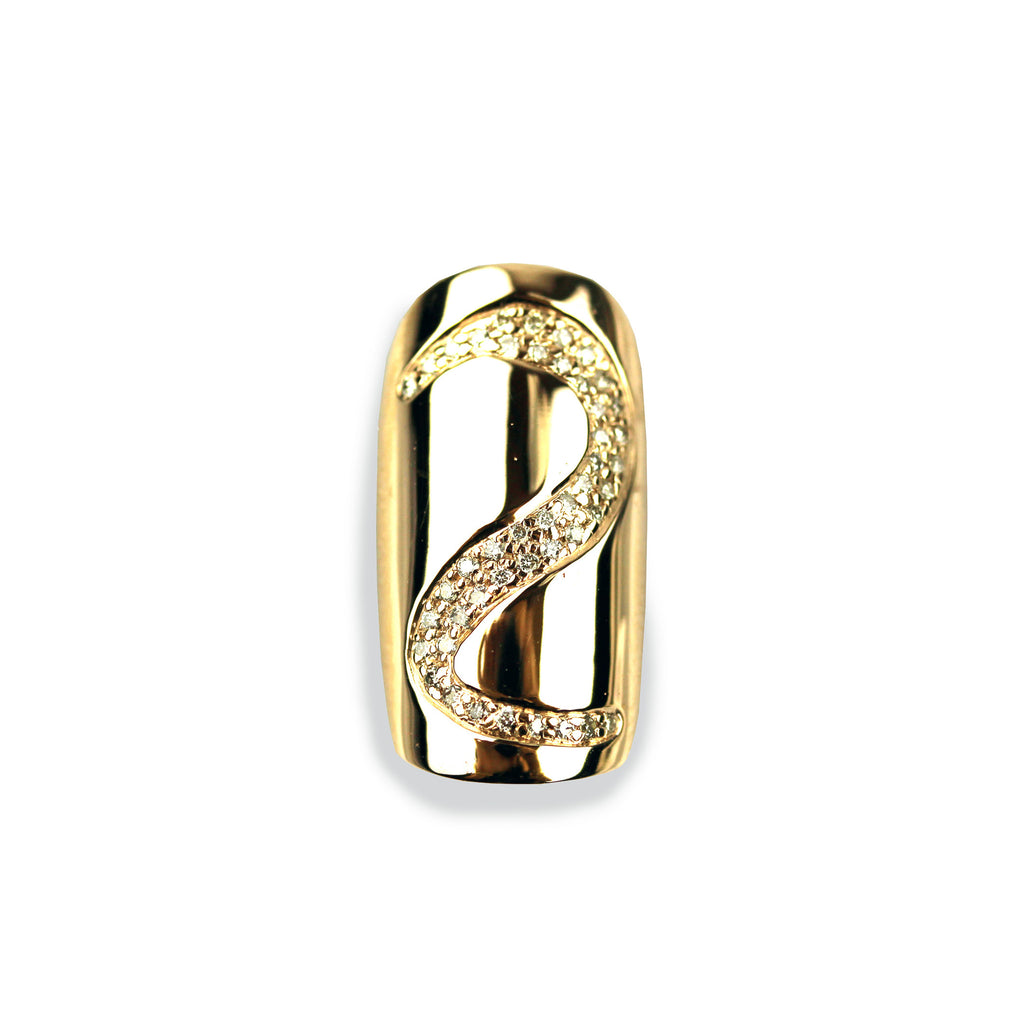 Salma Round Diamond Yellow Gold Nail