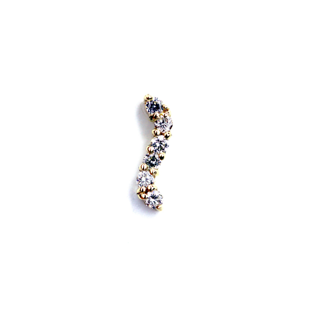 Sasha Diamond Yellow Gold Nail Stud