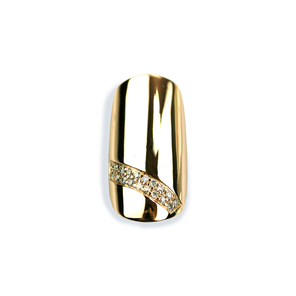 Sina Round Diamond Yellow Gold Nail