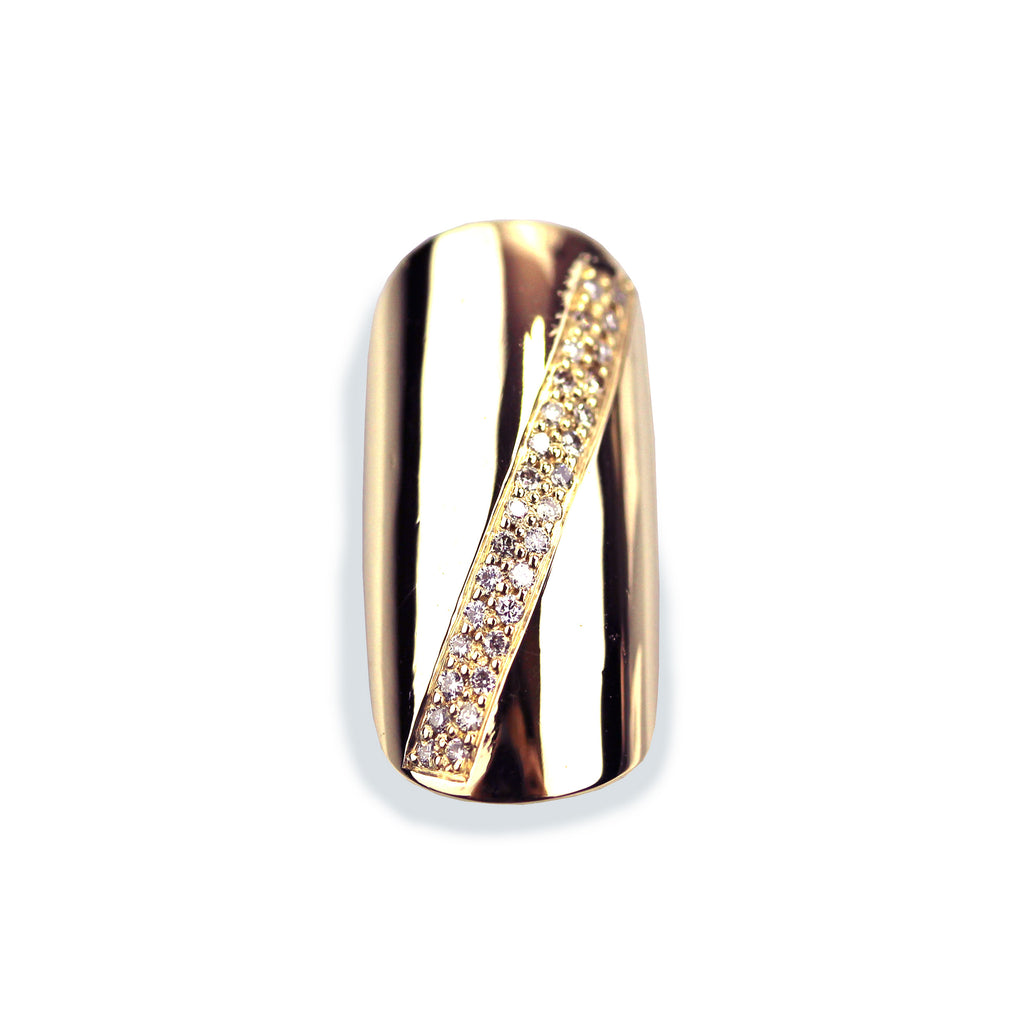 Sloan Round Diamond Rose Gold Nail