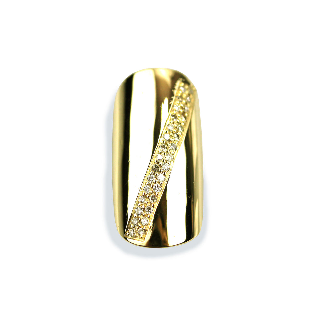 Sloan Round Diamond Yellow Gold Nail