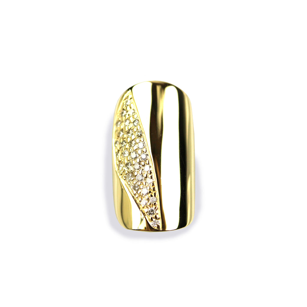 Soraya Round Diamond Yellow Gold Nail