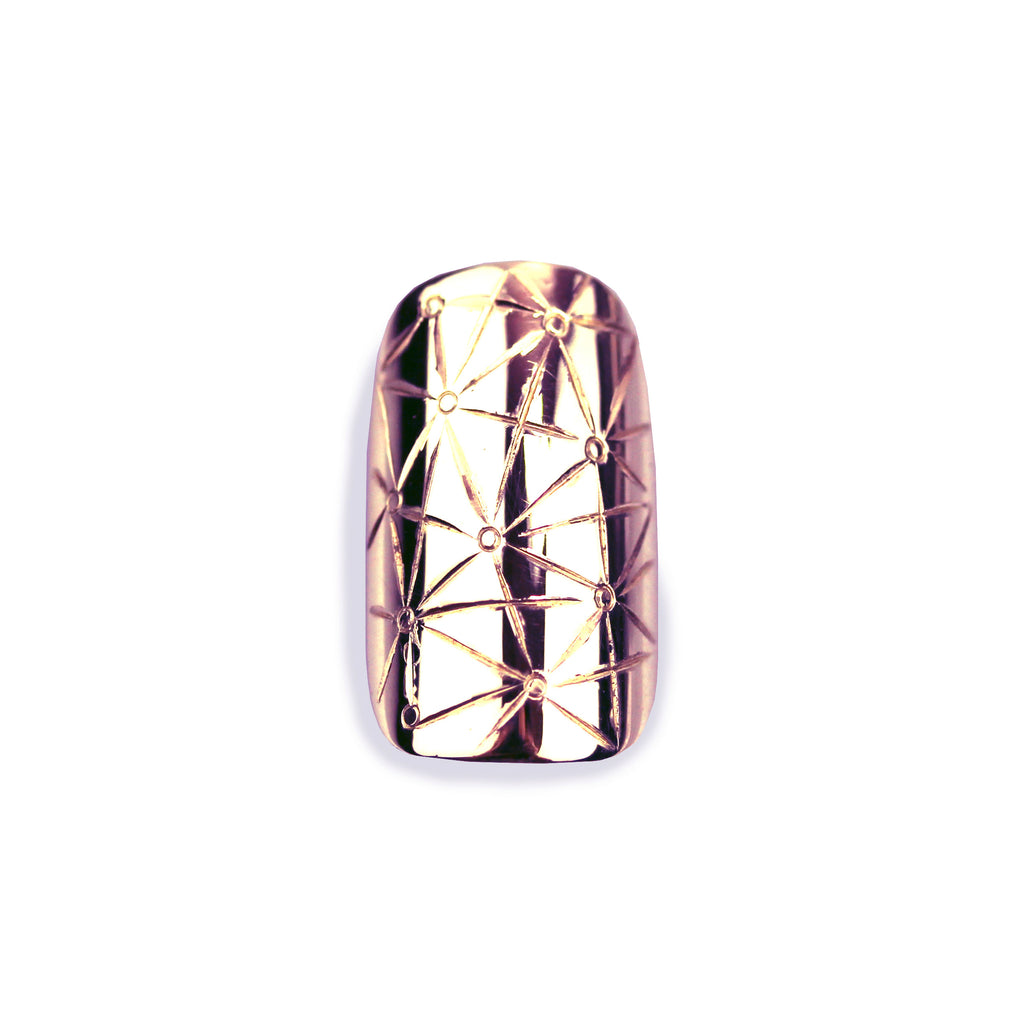 Star Square Rose Gold Nail