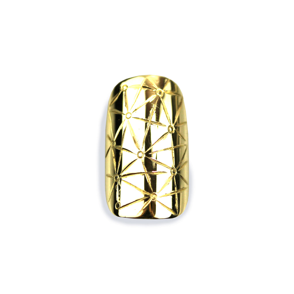 Star Square Yellow Gold Nail