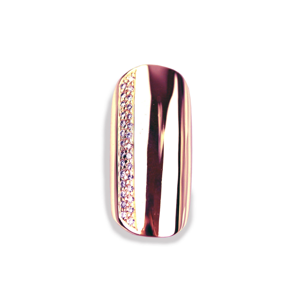 Sybil Round Diamond Rose Gold Nail