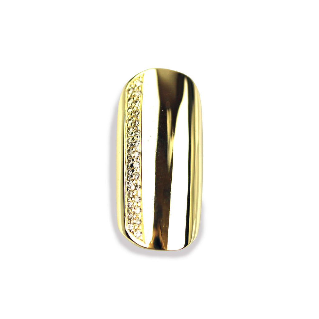 Sybil Round Diamond Yellow Gold Nail