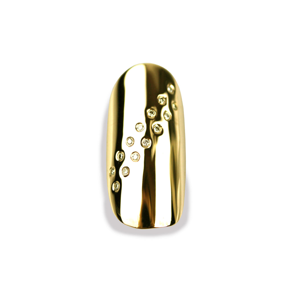 Sydney Round Diamond Yellow Gold Nail