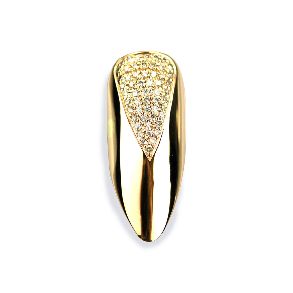 Talia Long pointy Diamond Yellow Gold Nail