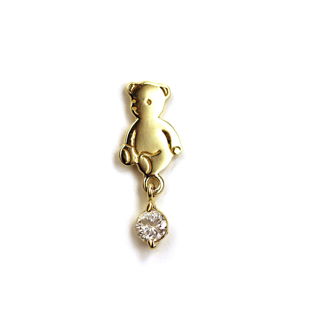 Terry Diamond Yellow Gold Nail Stud