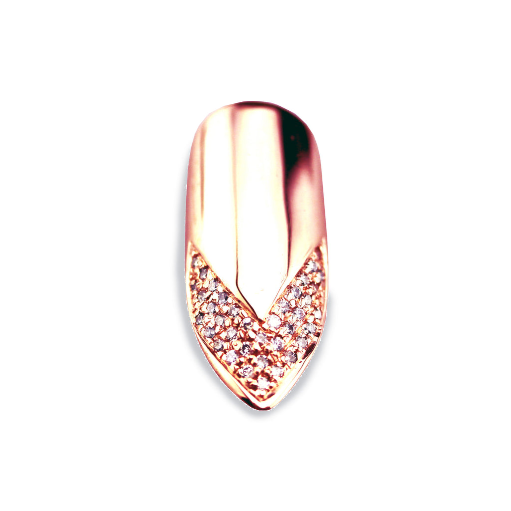 Velma Pointy Diamond Rose Gold Nail