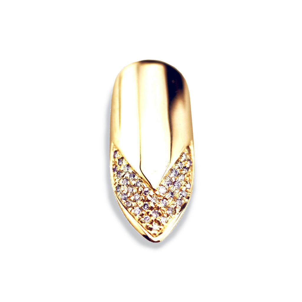 Velma Pointy Diamond Yellow Gold Nail